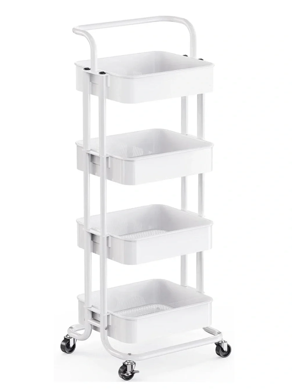 Cream Rolling Storage Cart with handle, like new